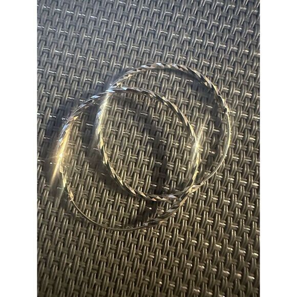 925 Sterling Silver Hoop Earrings - Picture 2 of 3